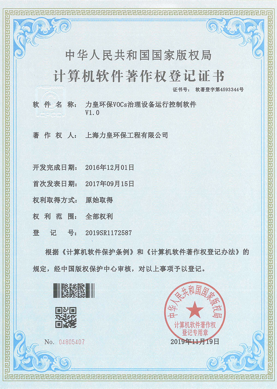 Lihuang VOCs environmental protection equipment operation control software