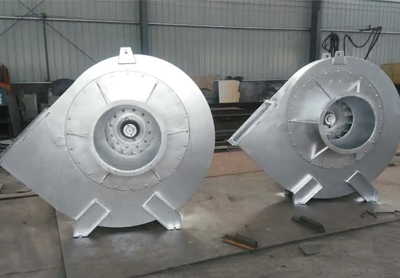 Bag dust collector fan selection and installation method
