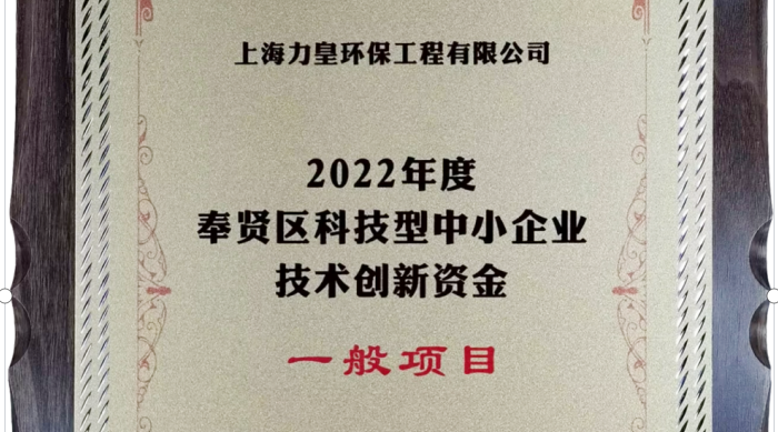 Shanghai Lihuang was recognized as the 2022 Fengxian District science and technology smes technological innovation fund project